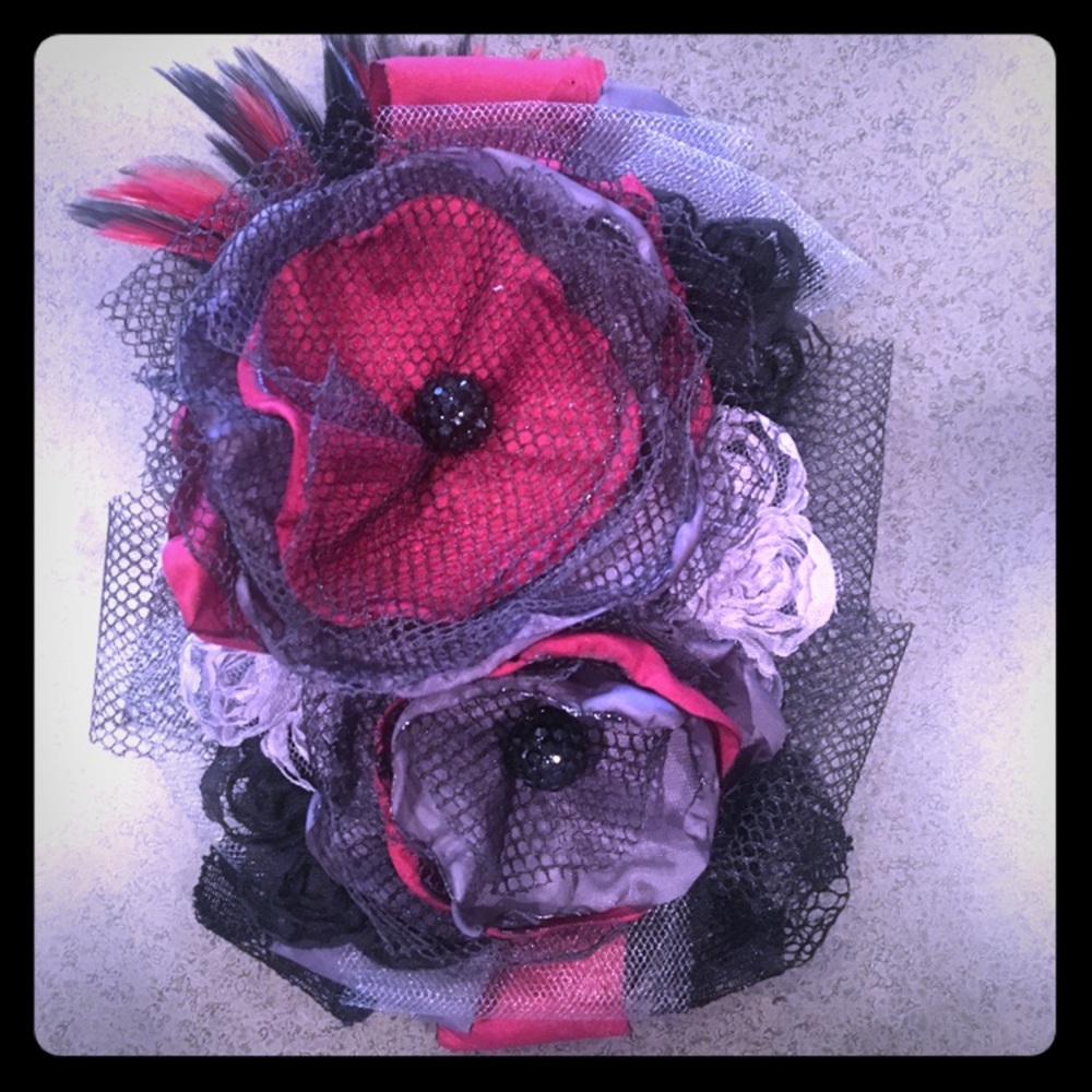 Beautiful handmade flower pin!